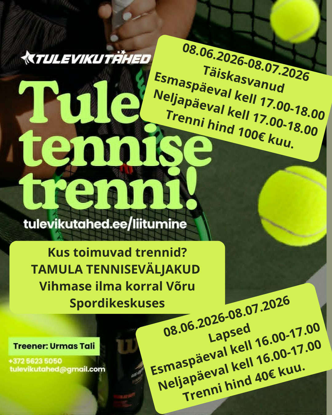 Tulevikutähed tennisetrenn Tulevikutähed tennisetrenn