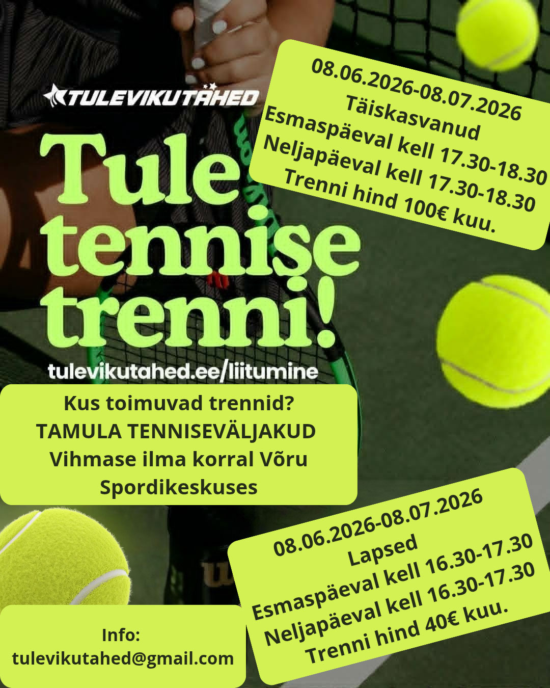 Tulevikutähed tennisetrenn Tulevikutähed tennisetrenn